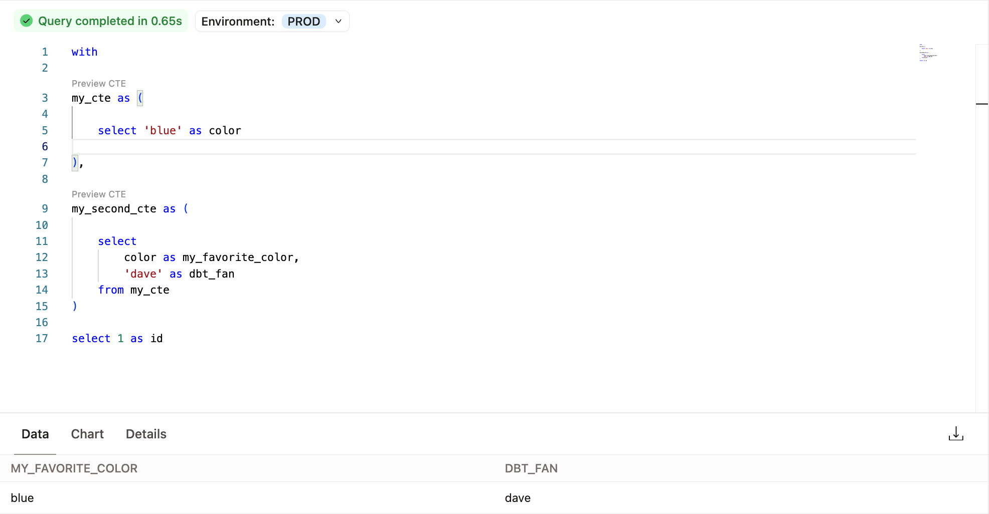 Preview CTE in Insights Preview CTE in Insights